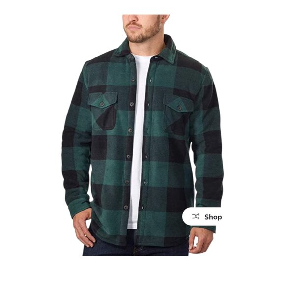 Freedom Foundry Men’s Super Plush Shirt Jacket Pine Grove/Green - Picture 1 of 11